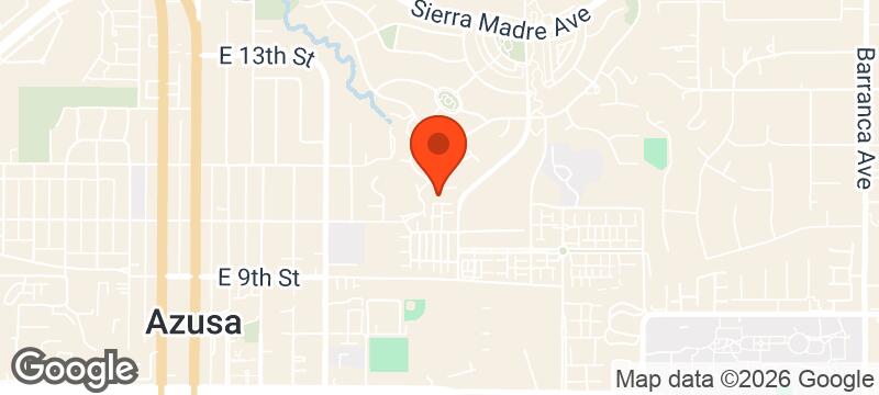 Map of where Azusa Pacers meets