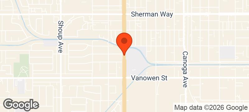 Map of where Dog Haus Running Club Canoga Park meets