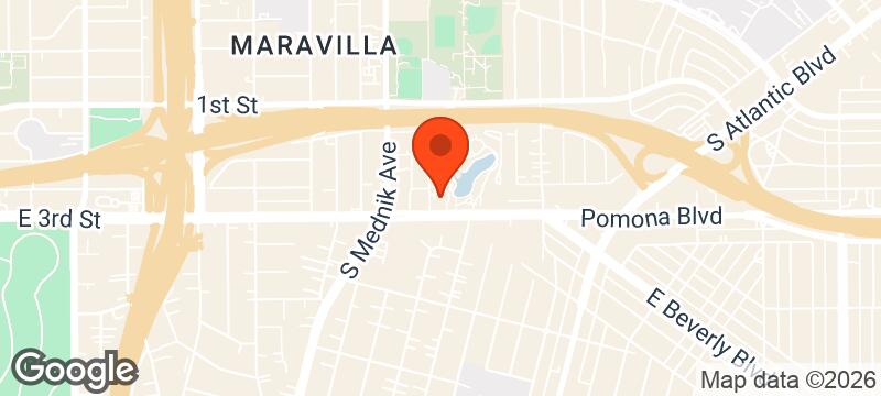 Map of where East LA Runners meets