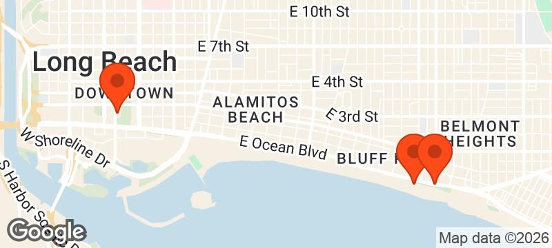 Map of where Long Beach Front Runners meets