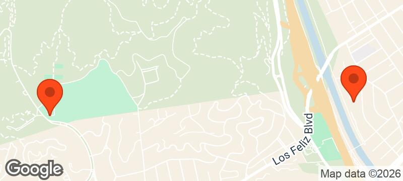 Map of where Los Feliz meets