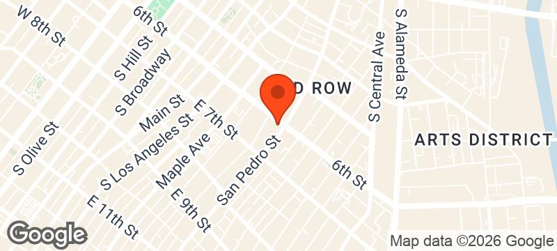 Map of where Skid Row Running Club meets