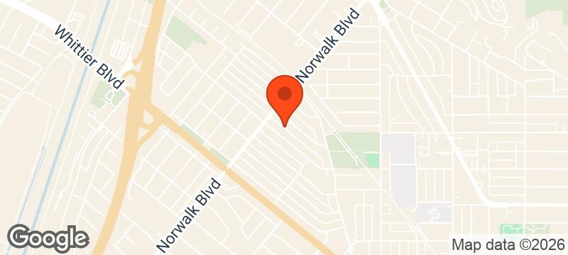 Map of where Whittier Pacers meets